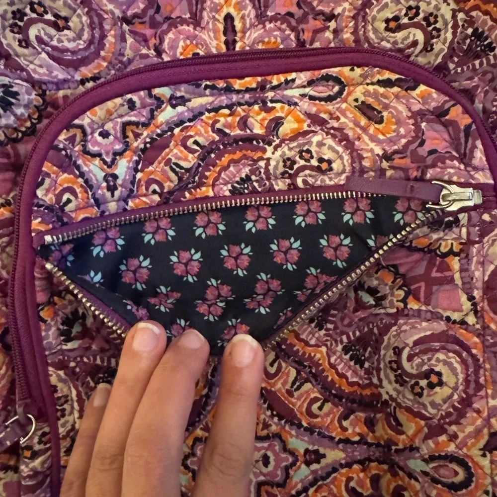 VERA BRADLEY Garden Floral Purple Backpack